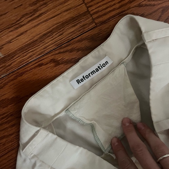 Reformation oyster mason pant cream size 2 🩷 worn once - Picture 4 of 5